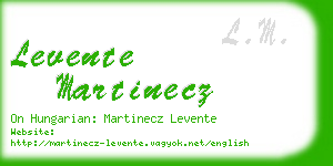 levente martinecz business card